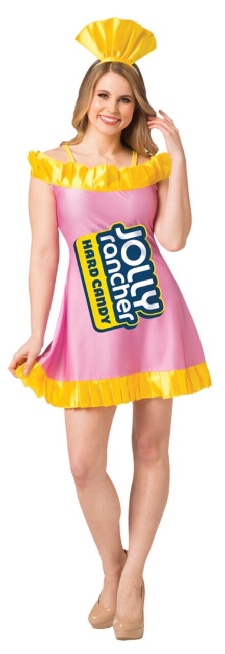 The Costume Center Pink and Yellow Jolly Rancher Watermelon Women Halloween Costume
